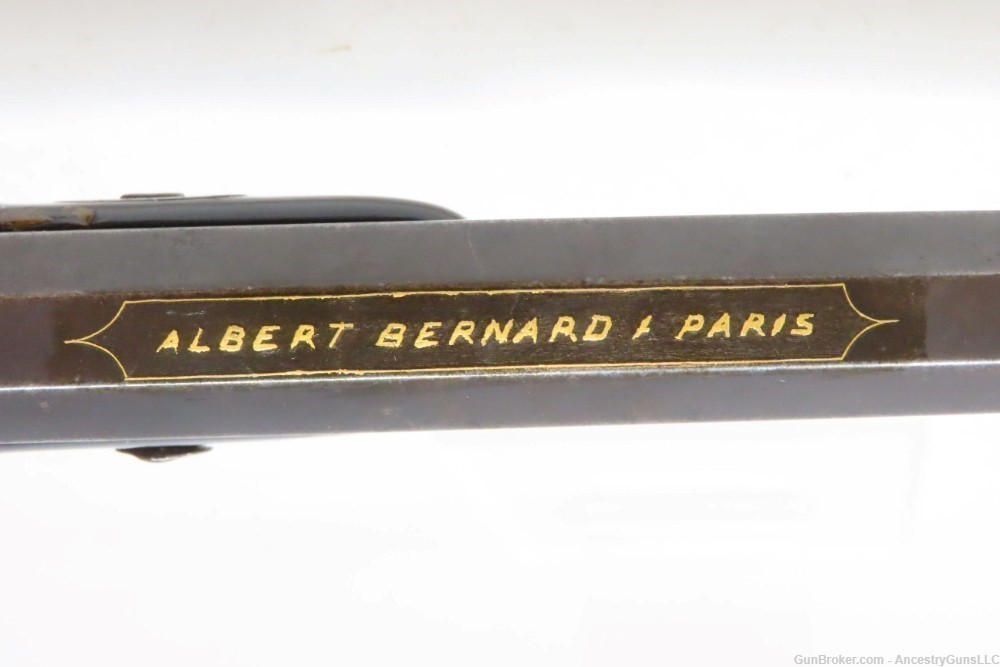 GOLD INLAID French Antique ALBERT BERNARD Marked .52 Caliber DUELING Pistol-img-9