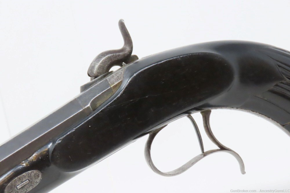 GOLD INLAID French Antique ALBERT BERNARD Marked .52 Caliber DUELING Pistol-img-17