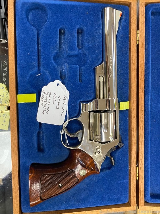 S&W Model 29-2 6” Nickel .44 Mag with box . -img-0