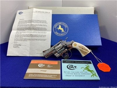 1995 Colt Python 2 1/2"  *FACTORY BRIGHT STAINLESS* Absolutely Phenomenal