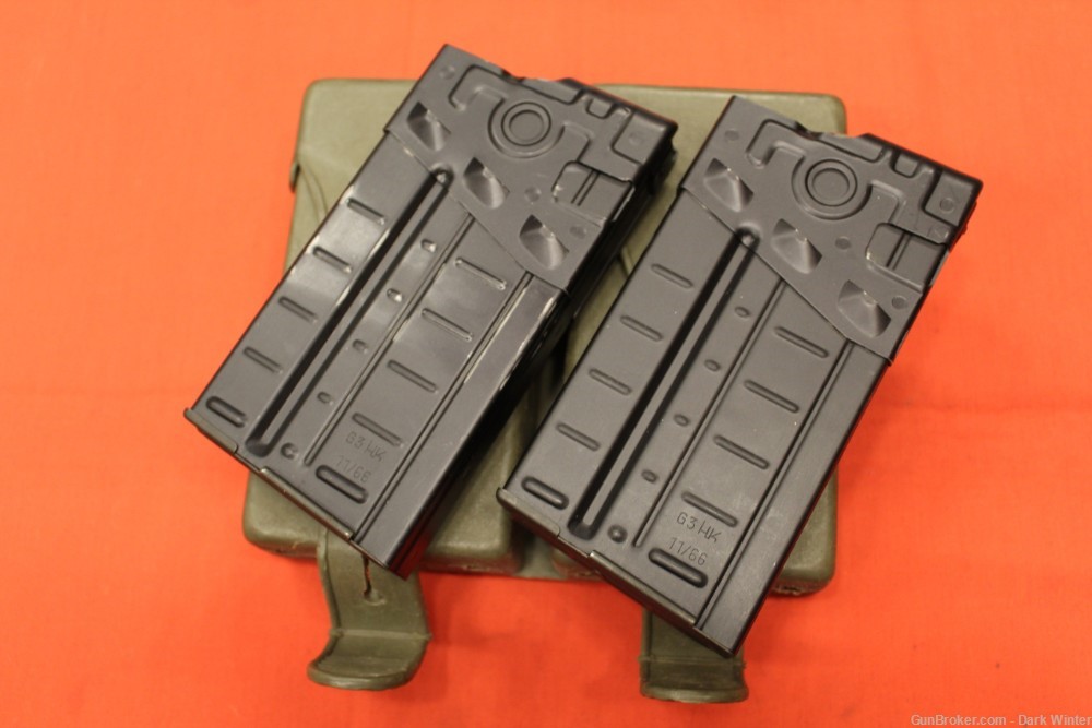 Matching Pair HK 91 G3 Alloy Magazines 11/66 date + Pouch Free SHIP-img-0