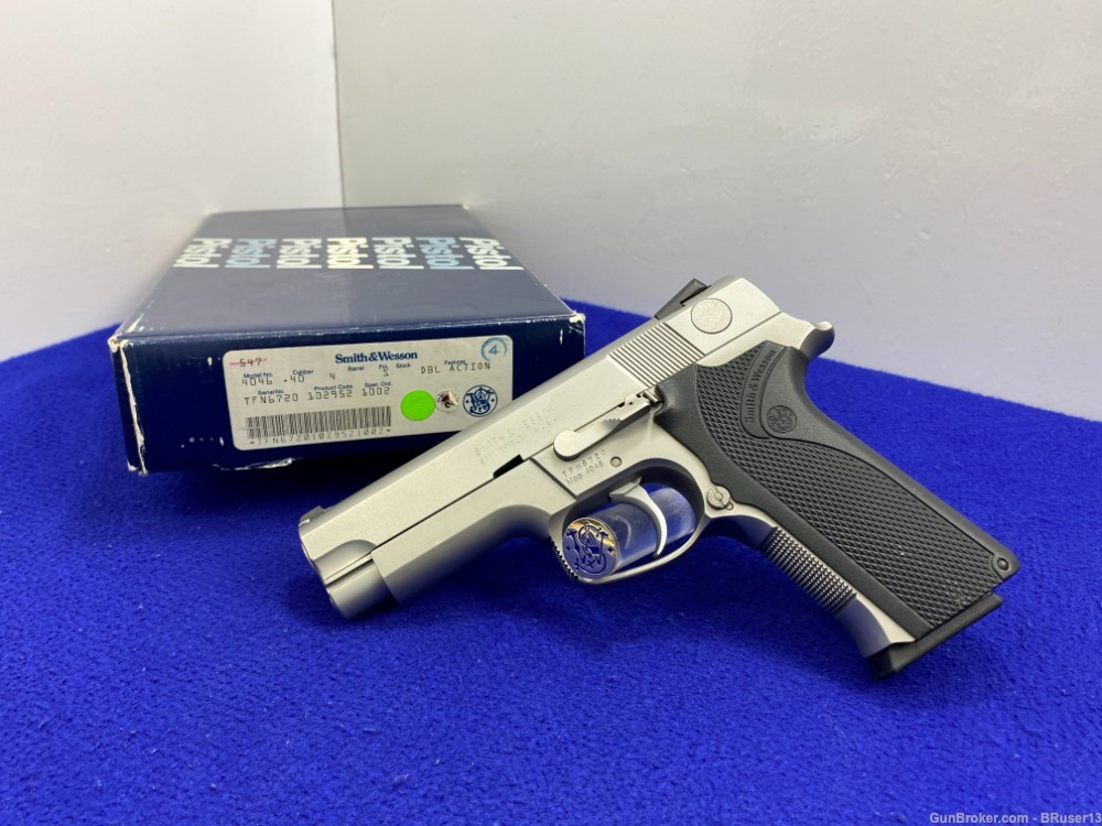 Smith Wesson 4046 .40 S&W Stainless 4" *OUTSTANDING 3rd GENERATION MODEL*-img-2