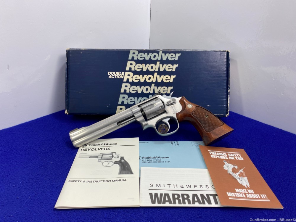 1990 Smith Wesson 648 .22MRF Stainless 6" *SUPER CLEAN-2nd YEAR PRODUCTION*-img-0