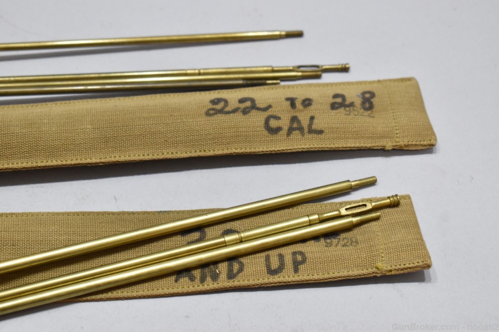 2 RH Long Marked WWI Cleaning M1916 Cleaning Kits Sleeves W Brass Rods READ-img-8