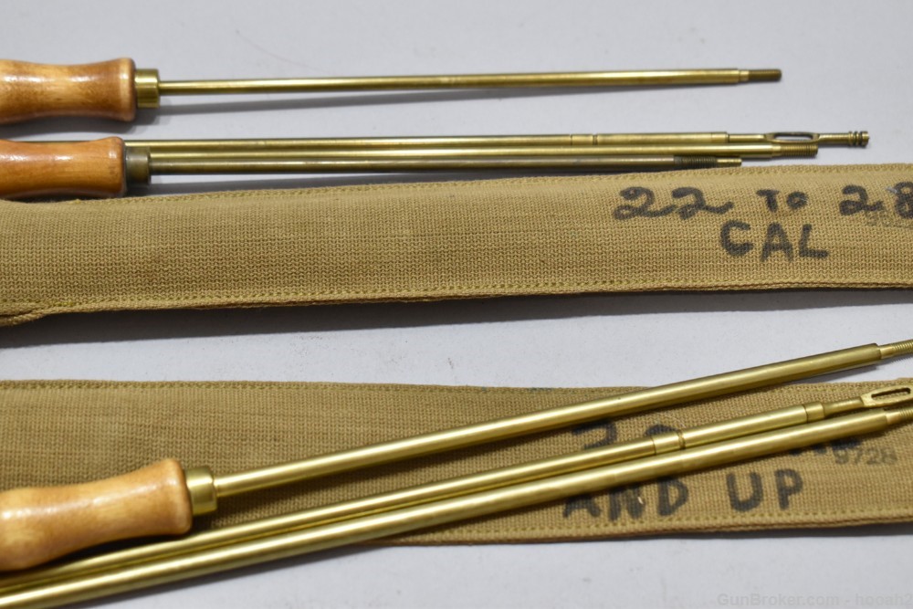 2 RH Long Marked WWI Cleaning M1916 Cleaning Kits Sleeves W Brass Rods READ-img-7