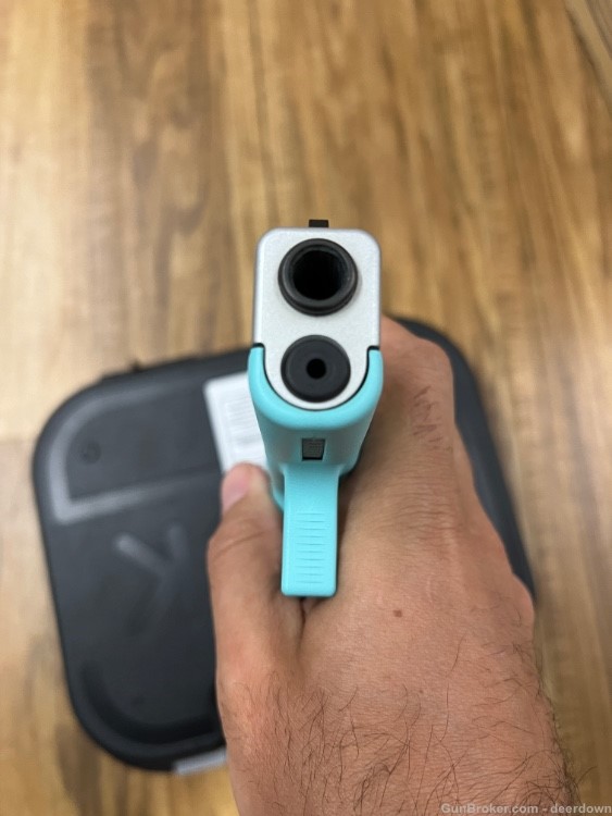 Glock G43 9mm Teal and Stainless-img-6