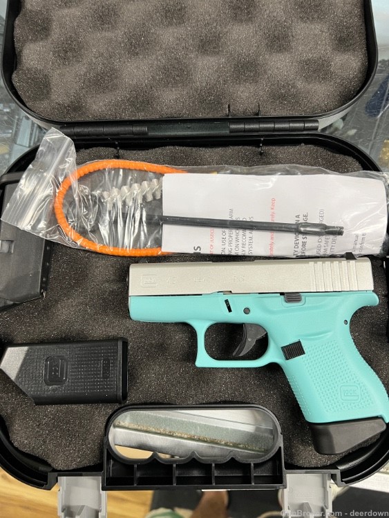 Glock G43 9mm Teal and Stainless-img-7