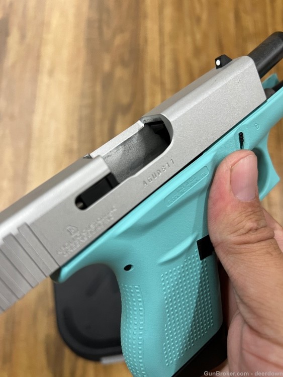 Glock G43 9mm Teal and Stainless-img-5