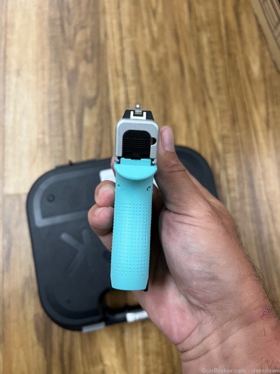 Glock G43 9mm Teal and Stainless-img-4