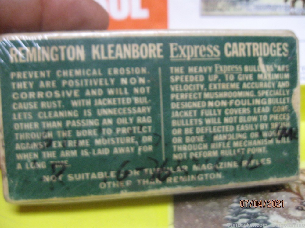 RARE 30 Remington Express DOUBLE TRAIN Box Rem-UMC Kleanbore Excell Ammo-img-6