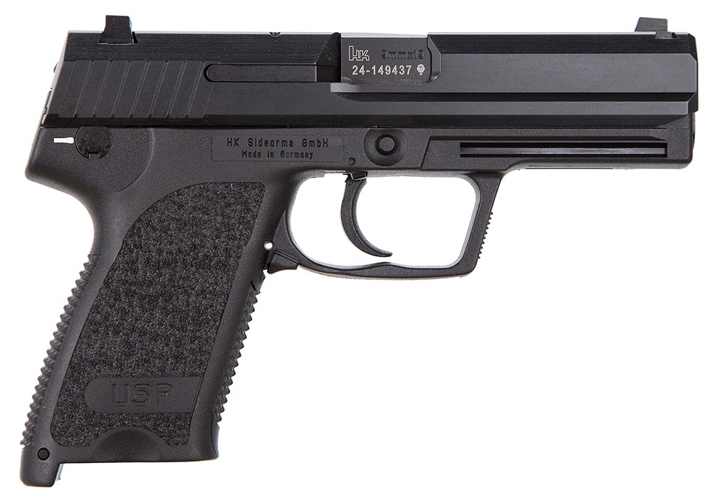 HK  USP V1 SA/DA 9mm Luger Caliber, 4.25, 15+1, Black Finish-img-0