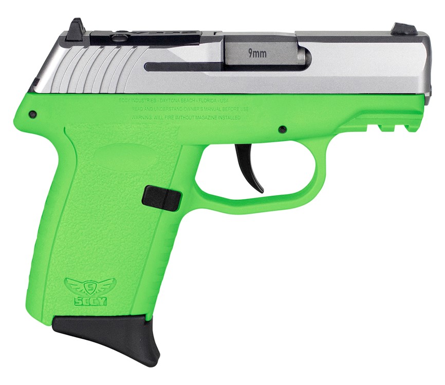 SCCY Industries CPX-2 Gen3 RDR 9mm Luger Pistol 3.10 Lime Green No Safety C-img-0