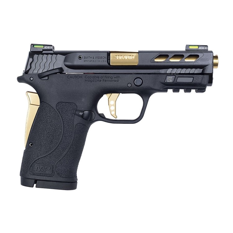 Smith & Wesson Performance Center M&P380 SHIELD Pistol 380 Auto Black/Gold -img-0