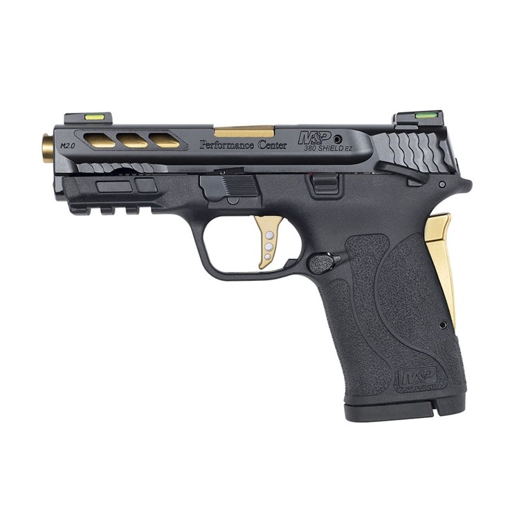 Smith & Wesson Performance Center M&P380 SHIELD Pistol 380 Auto Black/Gold -img-1