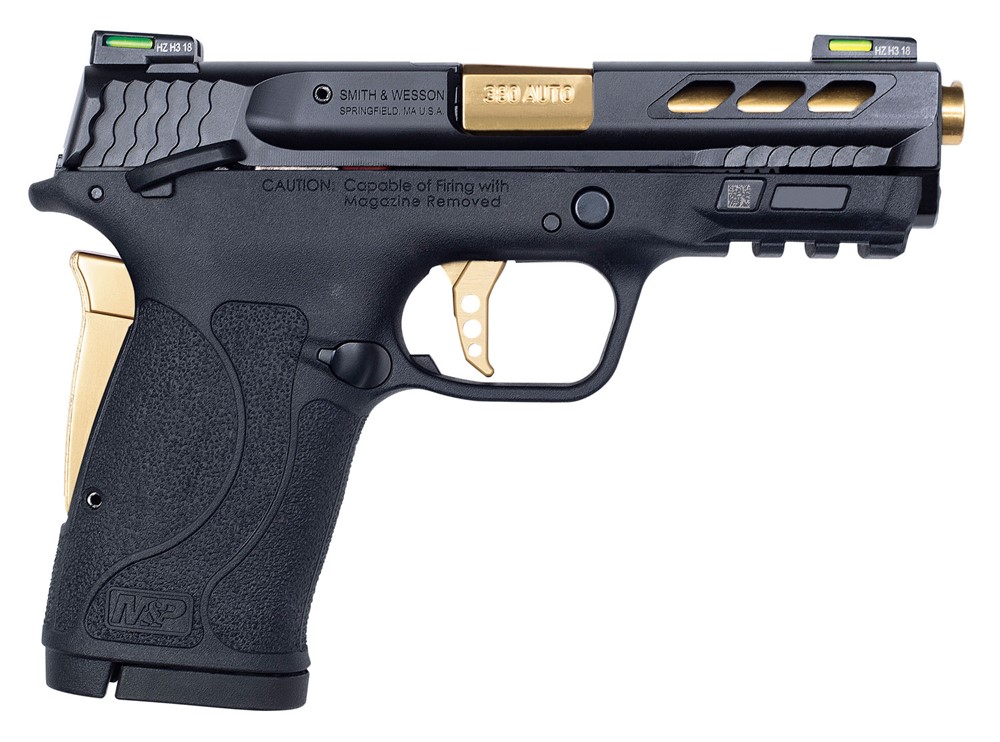 Smith & Wesson Performance Center M&P380 SHIELD Pistol 380 Auto Black/Gold -img-2