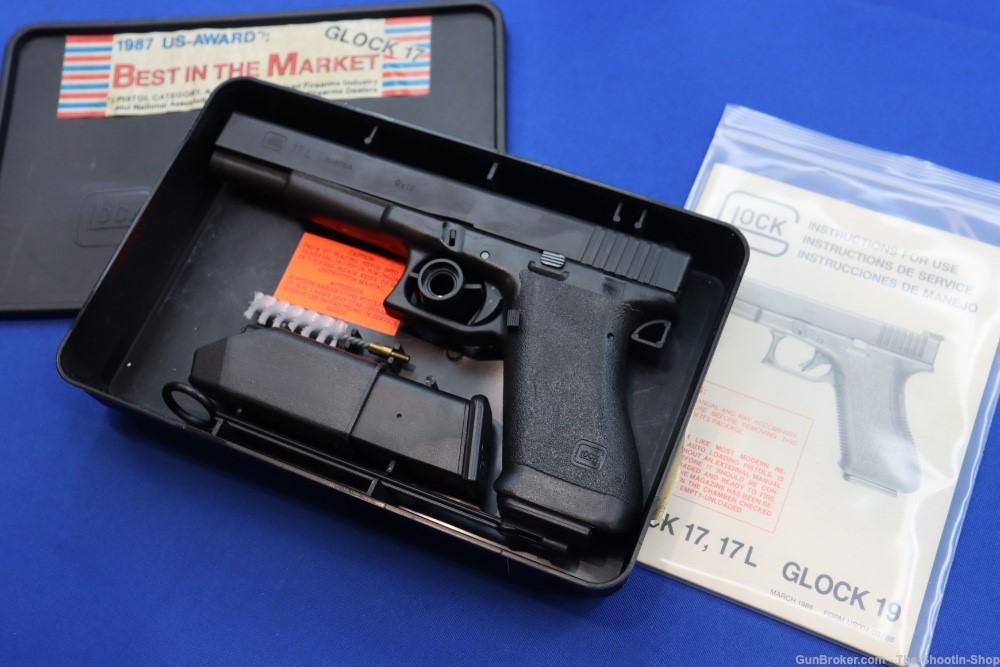 Glock Model G17L GEN1 Pistol G17 LONG SLIDE GENERATION 1 APRIL 1988 MFG 9MM-img-1
