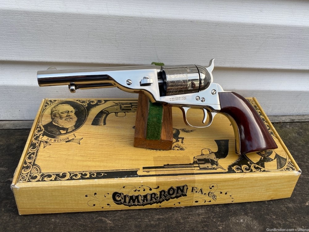 Cimarron Uberti 1872 Open Top 5.5" 44 Colt Russian Special Nickel UNFIRED! -img-0