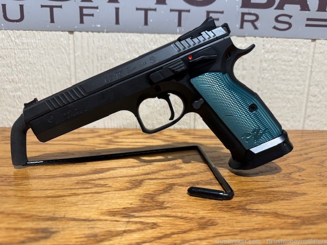CZ TS2 9mm Black w/ Blue Grips-img-1