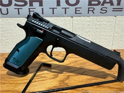 CZ TS2 9mm Black w/ Blue Grips