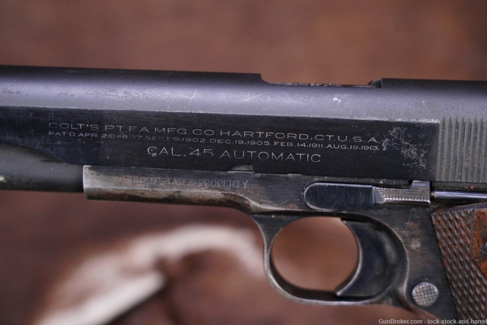 Colt Model of 1911 U.S. Property .45 ACP Semi-Auto Military Pistol 1918 C&R-img-8