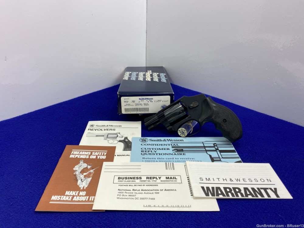 1992 Smith Wesson 42 .38 SPL Blue *SHROUDED HAMMER CENTENNIAL AIRWEIGHT*-img-0