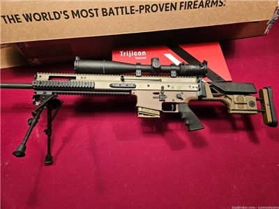 New FN Scar 20s 6.5 cm with trijicon tenmile scope and bipod