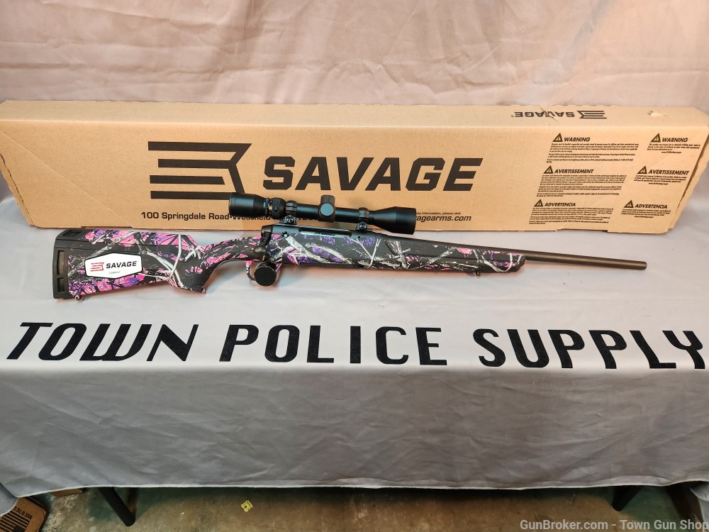 SAVAGE AXIS COMPACT 223REM MUDDY GIRL NEW! PENNY AUCTION!-img-1