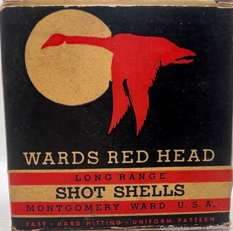 WARDS RED HEAD LONG RANGE SHOT SHELLS MONTGOMERY WARD 16 GA 3 DRAMS-img-0