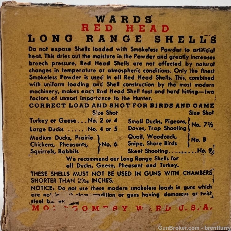 WARDS RED HEAD LONG RANGE SHOT SHELLS MONTGOMERY WARD 16 GA 3 DRAMS-img-9