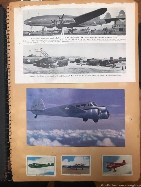 Military Airplane Scrapbook 1940’s-50’s Child’s Wings Cigarettes -img-6
