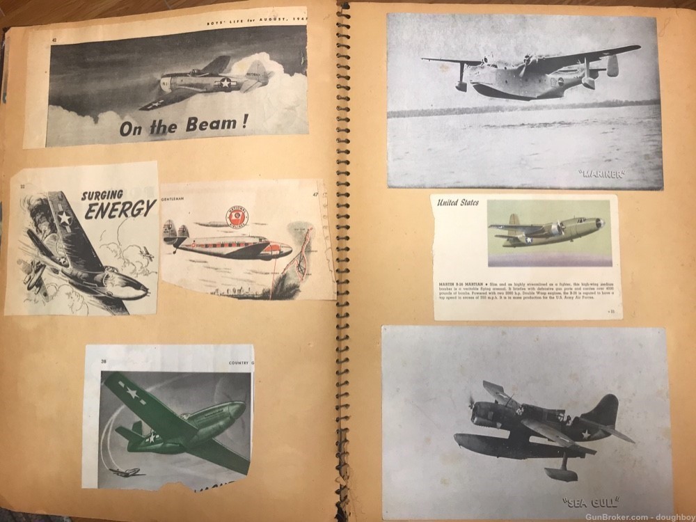 Military Airplane Scrapbook 1940’s-50’s Child’s Wings Cigarettes -img-10