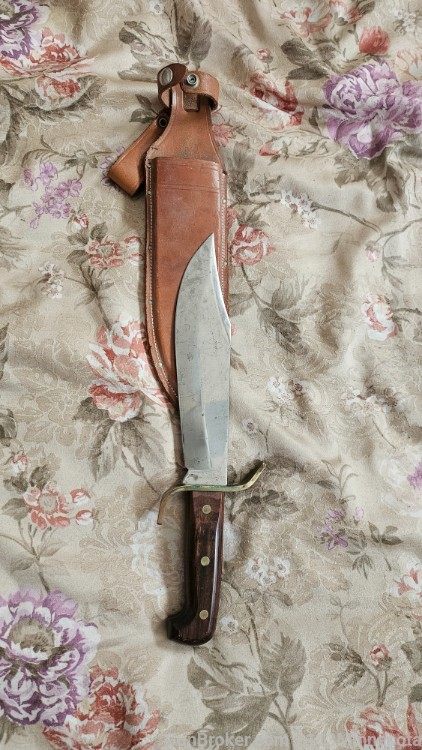Vintage Western Fighting Survival Bowie Knife W49 B With Sheath-img-11
