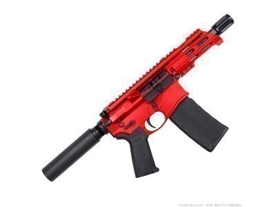 AR15 Custom Micro .223/556 NATO Pistol w/ 5" Barrel - Red