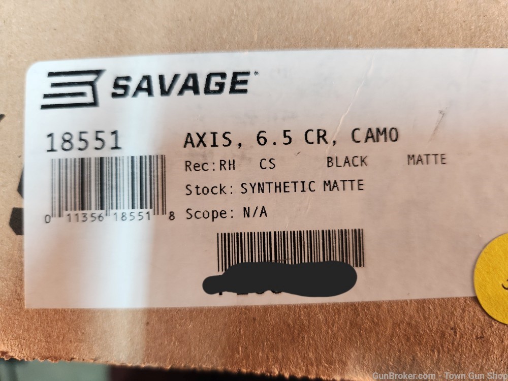 SAVAGE AXIS 6.5CREEDMOOR 18551 CAMO NEW! PENNY AUCTION!-img-0