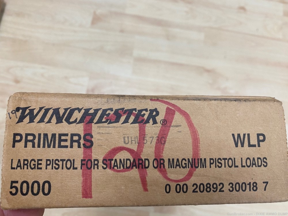 Winchester WLP. Large pistol primers 5000 total -img-0