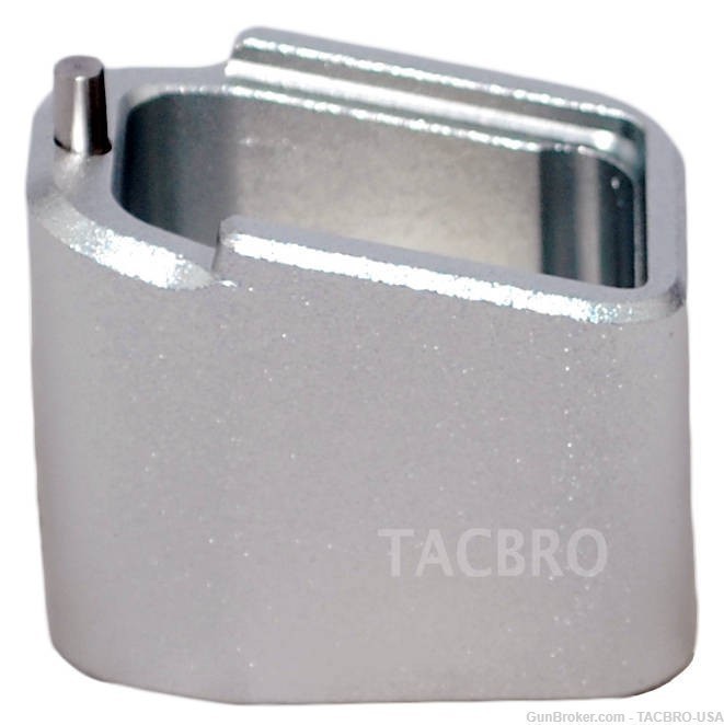 TACBRO Smith/Wesson M&P Full Size +6/+5 9mm/.40 Magazine Extension - Silver-img-3