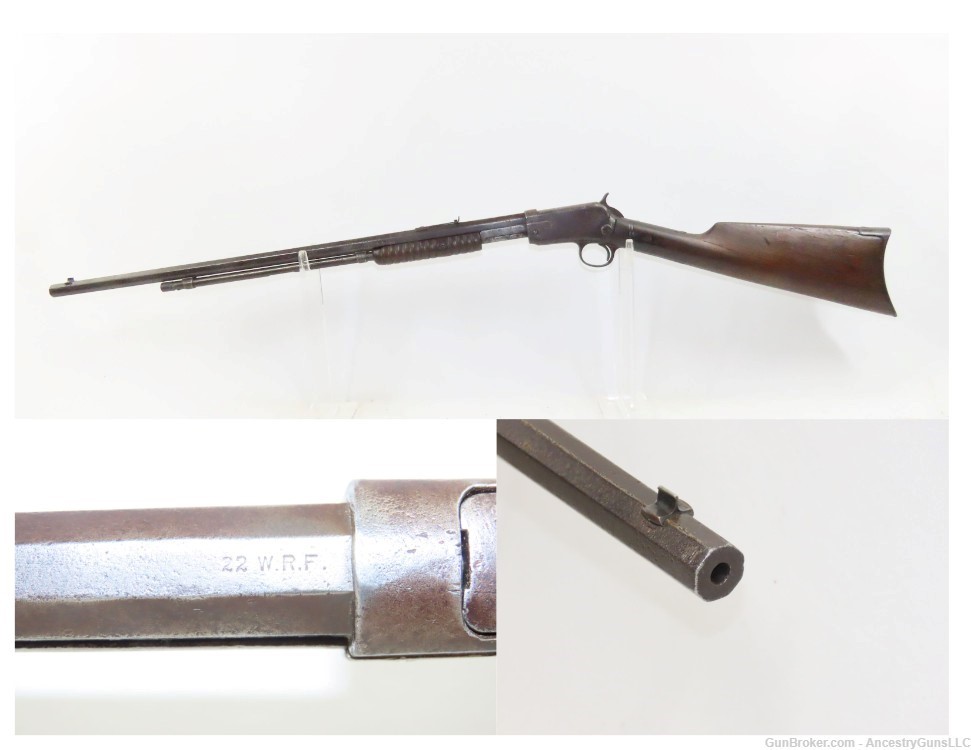 1902 mfg. WINCHESTER M1890 Slide Action .22 WRF Easy TAKEDOWN Rifle PLINKER-img-0