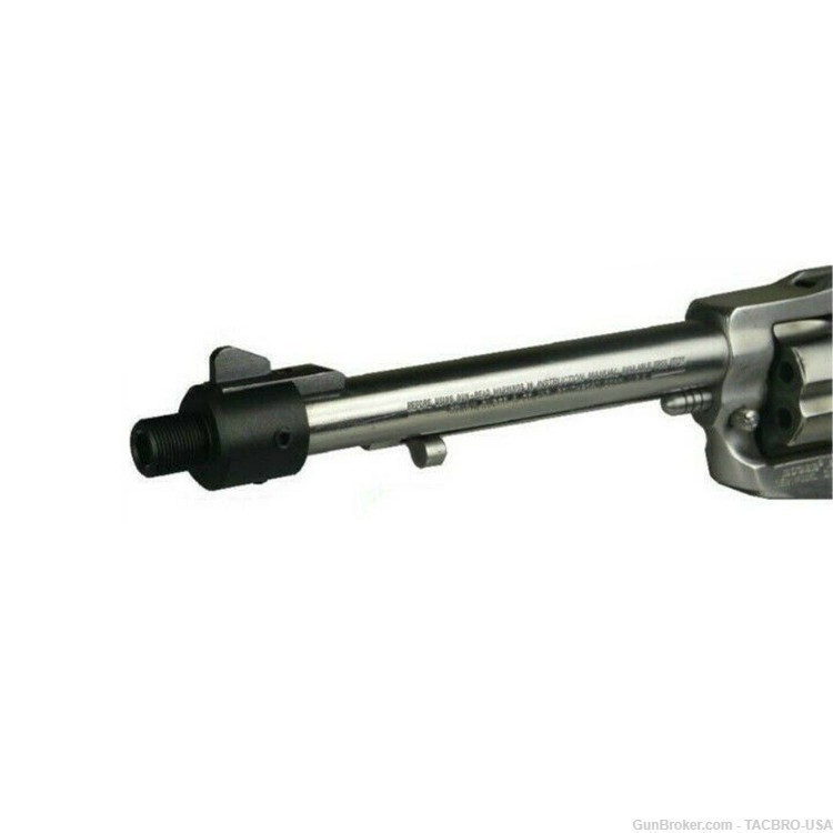 TACBRO Ruger .22 Single Action Revolver Muzzle Adapter 1/2"x28 TPI - Black -img-4