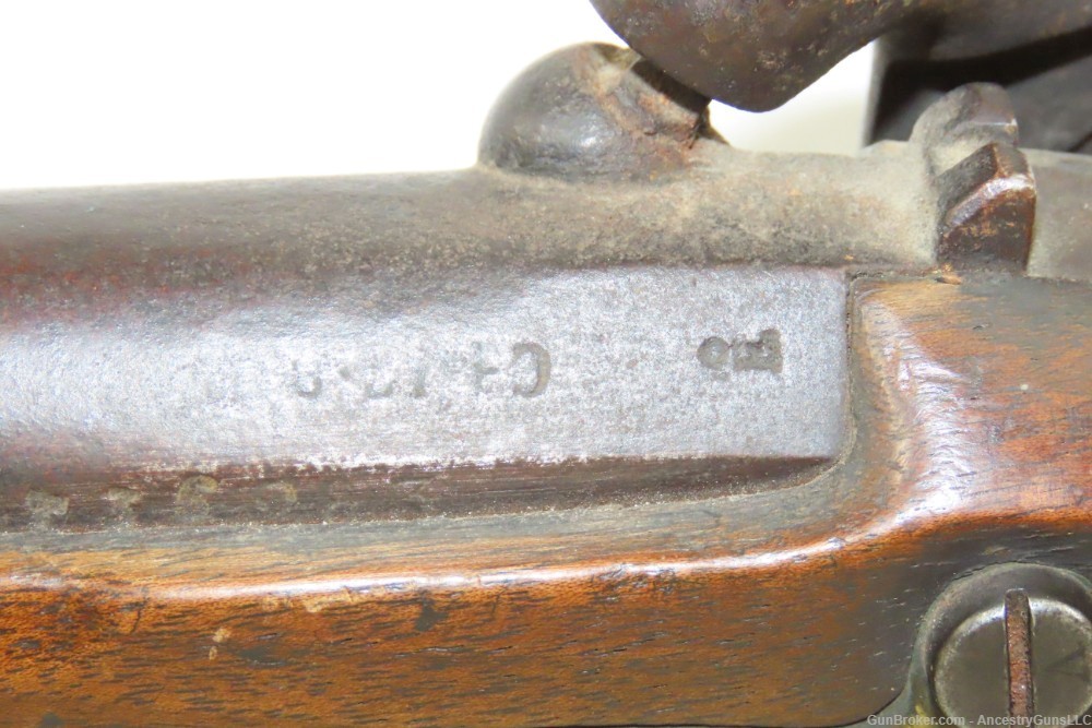CIVIL WAR Antique FRENCH St. Etienne M1822 Perc. Conversion CAVALRY Carbine-img-14