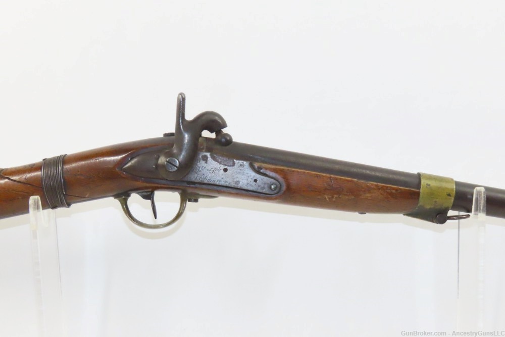 CIVIL WAR Antique FRENCH St. Etienne M1822 Perc. Conversion CAVALRY Carbine-img-3