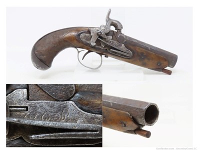 Engraved PATILLA MIQUELET Flintlock “Militia” Belt/Holster Pistol EUROPEAN 