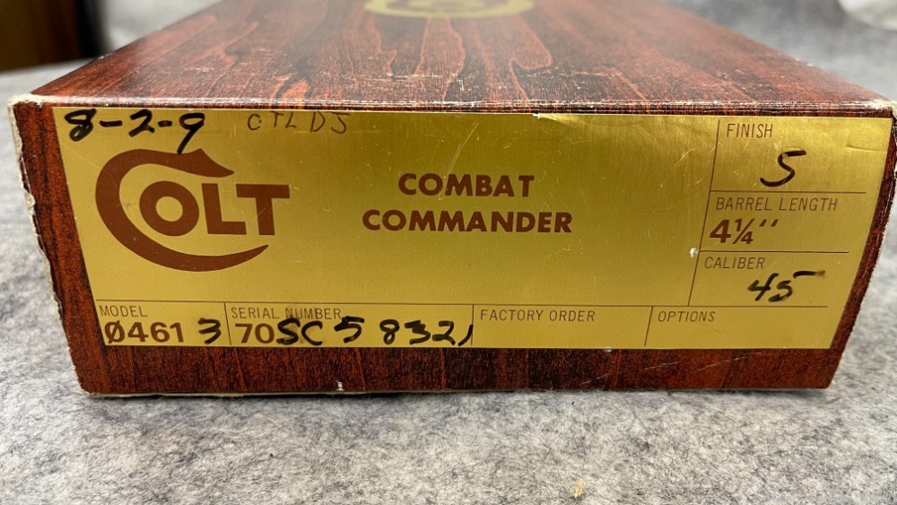 Colt Series 70 Combat Commander Satin Nickel 1978 DOM LNIB!-img-14