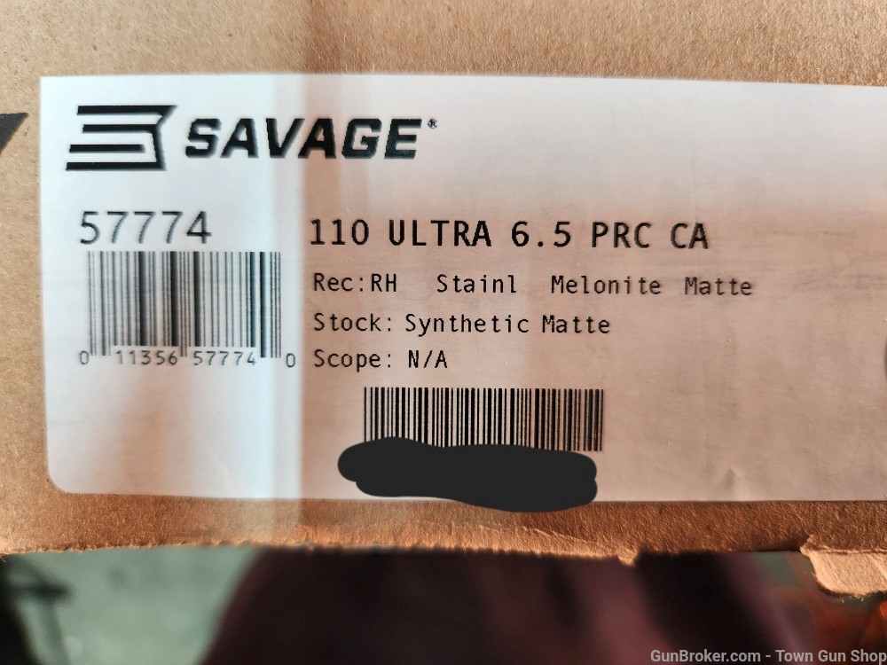 SAVAGE 100 ULTRALITE 6.5PRC 57774 NEW! PENNY AUCTION!-img-0