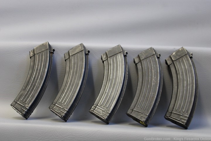 Lot of 5 Used AK-47 Steel 30 Round Magazines Item T-img-0
