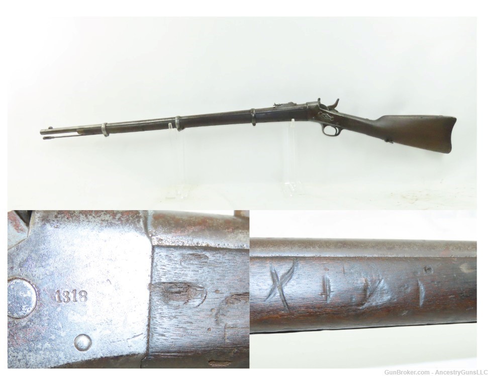 Antique REMINGTON Rolling Block M1868 .43 EGYPTIAN No. 1 MILITARY Rifle    -img-0