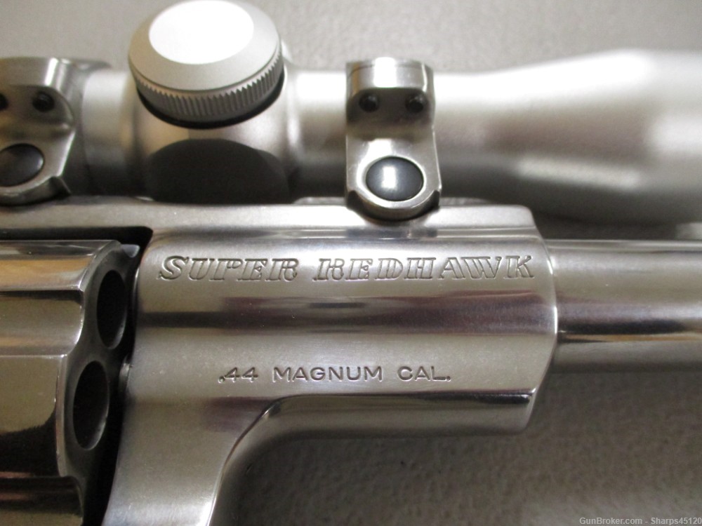 Ruger Super Redhawk .44 Magnum - 7.5" bbl - Weaver Classic H2 2x28mm scope-img-2