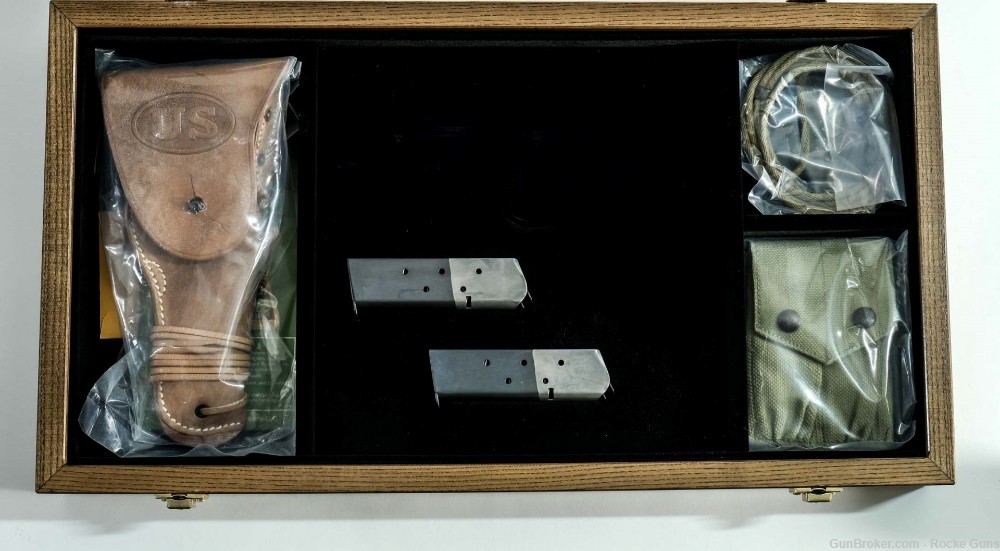 REMINGTON UMC 1911 .45 ACP DISPLAY CASES TWO (2) WITH HOLSTERS LANYARDS +-img-2