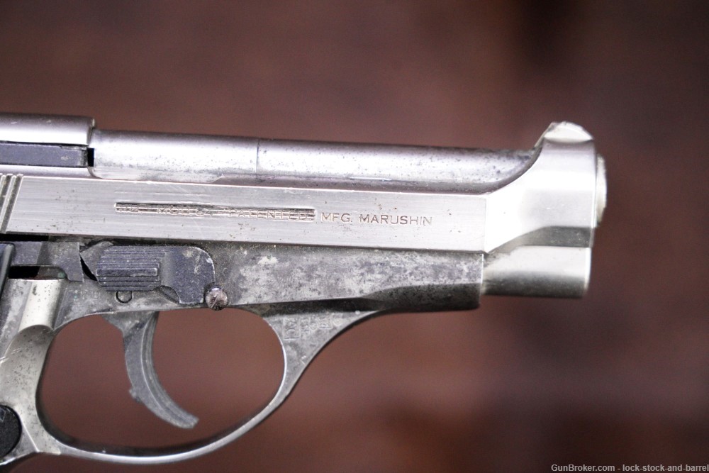 Non-Firing Prop Marushin Beretta Model 84 Replica Chrome Dummy Gun-img-7