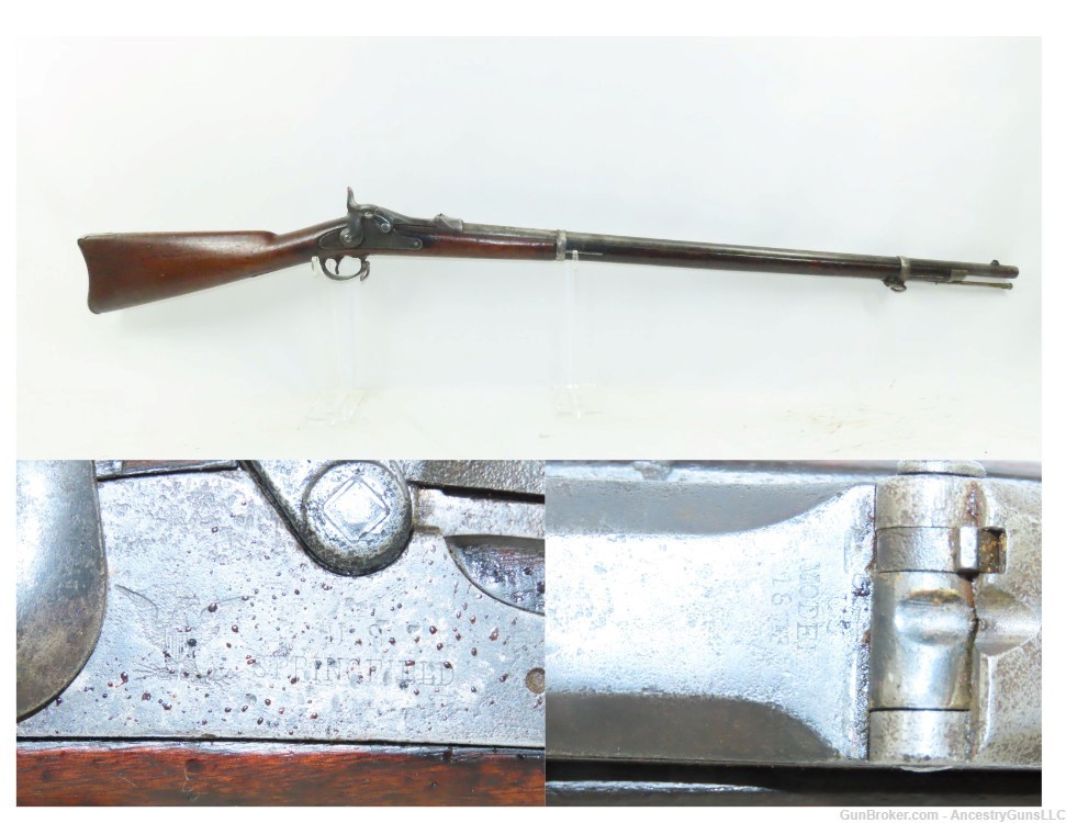 Antique U.S. SPRINGFIELD M1884 “TRAPDOOR” .45-70 GOVT Rifle INDIAN WARS    -img-0