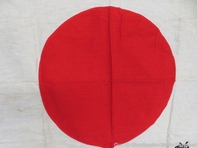 WWII JAPANESE MEATBALL FLAG W/ SIGNED KANJI-ORIGINAL-img-8